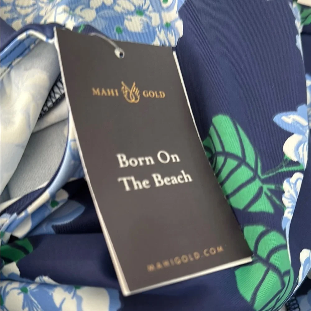 MAHI GOLD Blue and Green Floral Dress - Picture 12 of 12
